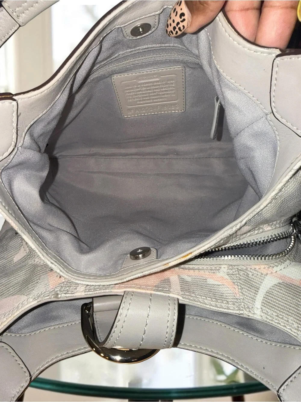 Coach 2012 Soho Optic C Lynn Hobo Bag Pastel Signature Canvas Pink Beige